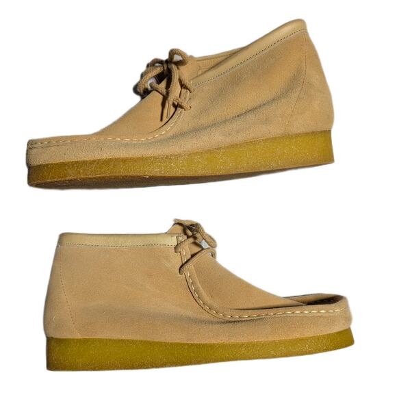 Vtg 1970s Barclay Tan Suede Lace-Up Desert Chukka Ankle Boots Men's 7.5 EEE - Picture 1 of 6